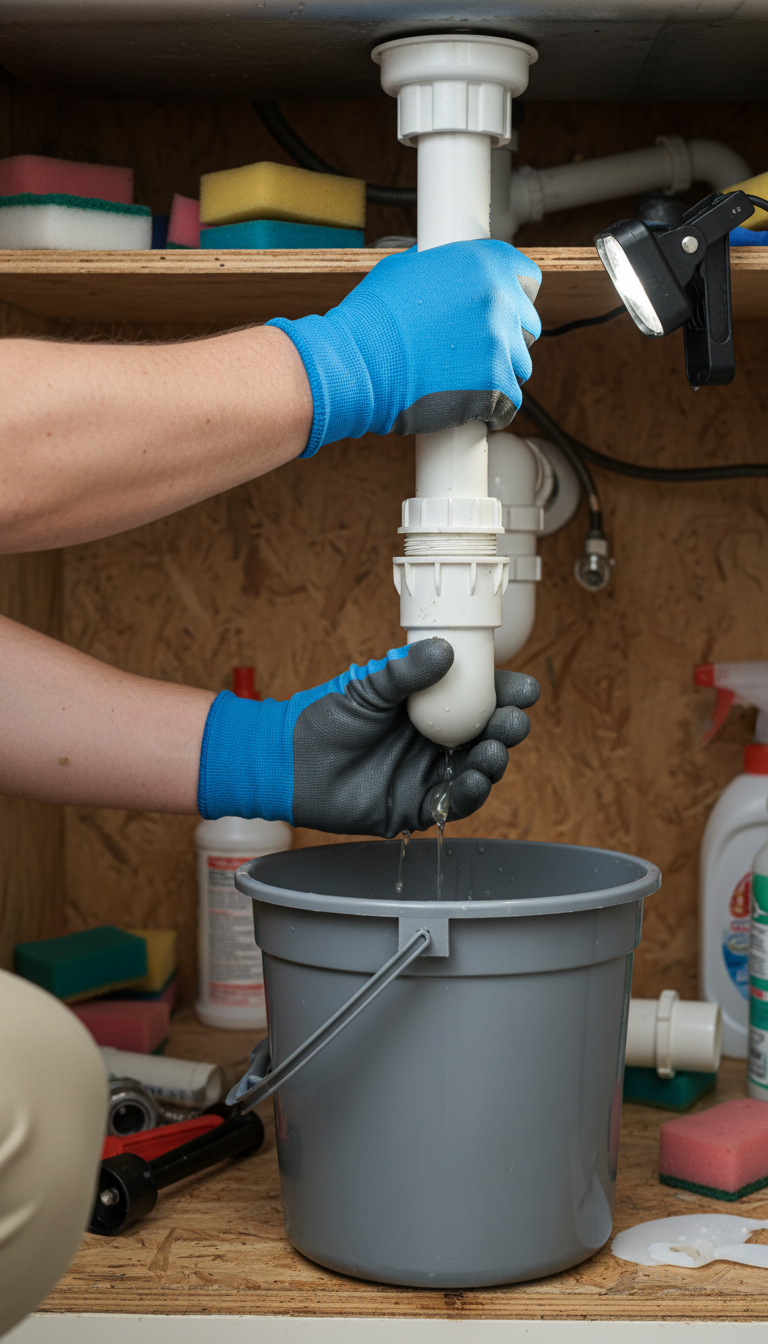 5. Le nettoyage manuel du siphon